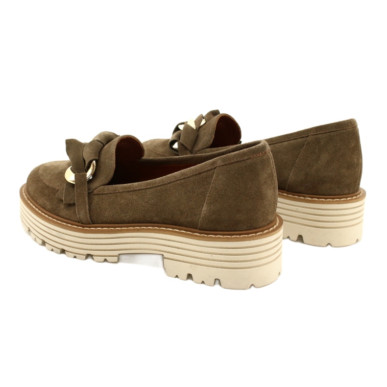 Women's shoes with ornamental ornament Laura Messi 2523 green 3