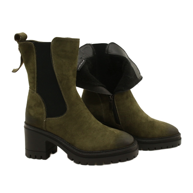Vinceza Women's Suede Ankle Boots, Green 4 Vinceza Women's Suede Ankle Boots, Green 4