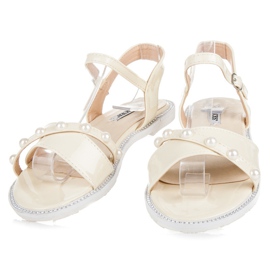 Vices Flat Sandals With Pearls yellow 2
