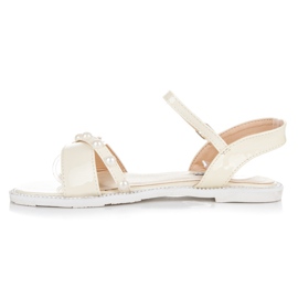 Vices Flat Sandals With Pearls yellow 1