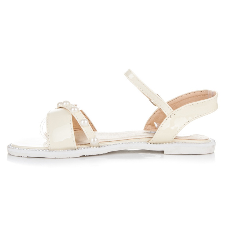 Vices Flat Sandals With Pearls yellow 1