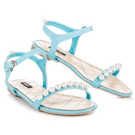 Vices Flat Sandals With Beads blue 1