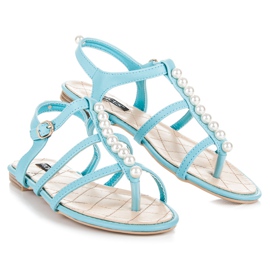 Vices Stylish Sandals With Beads blue 1