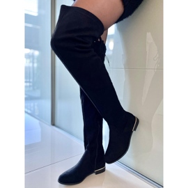 BM Flat Thigh Boots Bessie Negro black 1