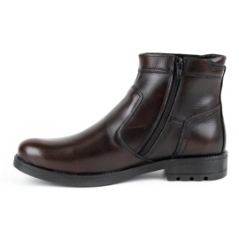 Olivier Men's winter leather Chelsea boots 302MP kabir brown 1 Olivier Men's winter leather Chelsea boots 302MP kabir brown 1