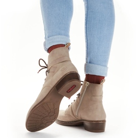 Comfortable women's insulated beige boots Rieker Y0820-64 2