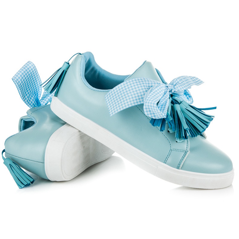 Vices Boho sneakers with ribbon blue 1