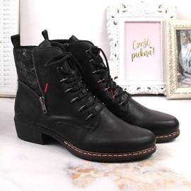 Rieker Y0800-00 comfortable women's insulated boots with flat heels black 2 Rieker Y0800-00 comfortable women's insulated boots with flat heels black 2