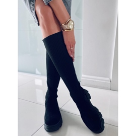 BM Janelle Black sock booties 2