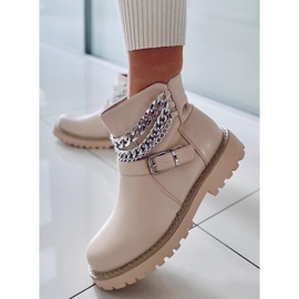 BM Boots with chain Marvin Beige 1