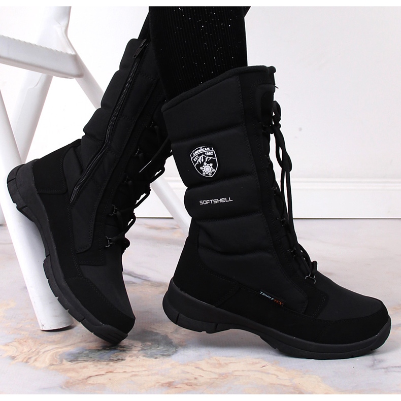 Black American Club waterproof snow boots 1 Black American Club waterproof snow boots 1
