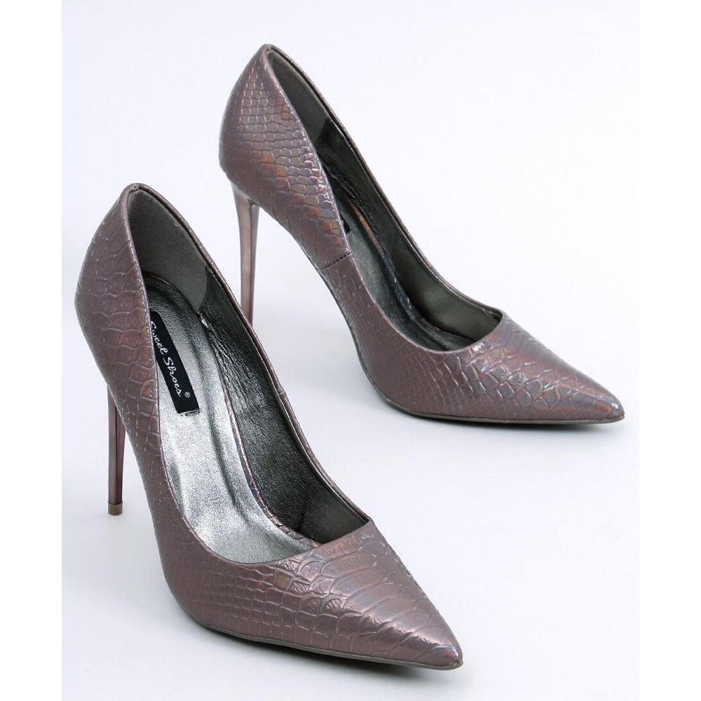 BM Jean Gun women s iridescent heels grey multicolored