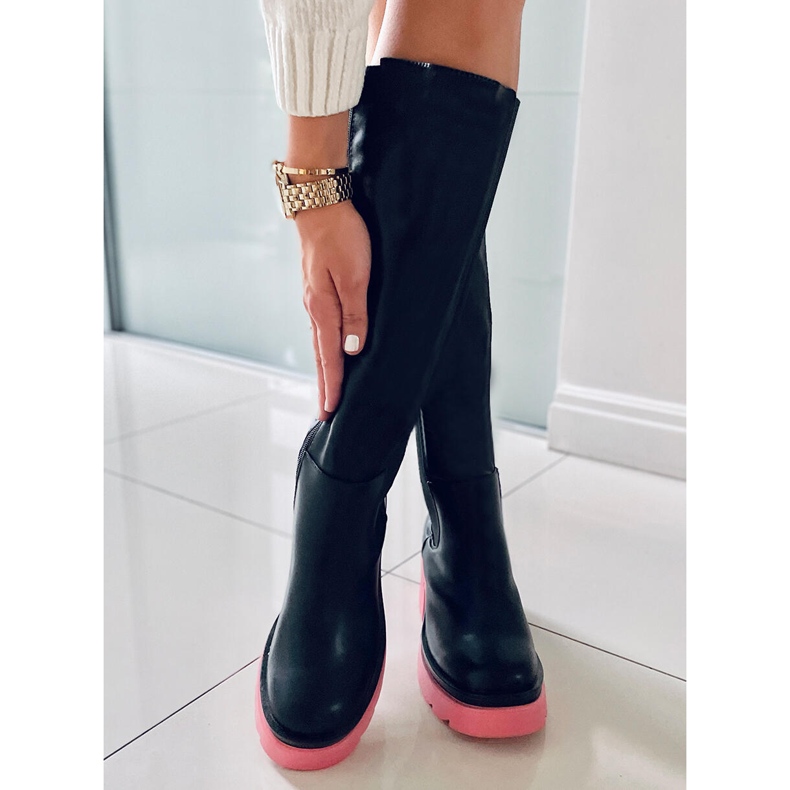 PA1 Boots with colored soles from Woods BLACK/PEACHPUFF 1