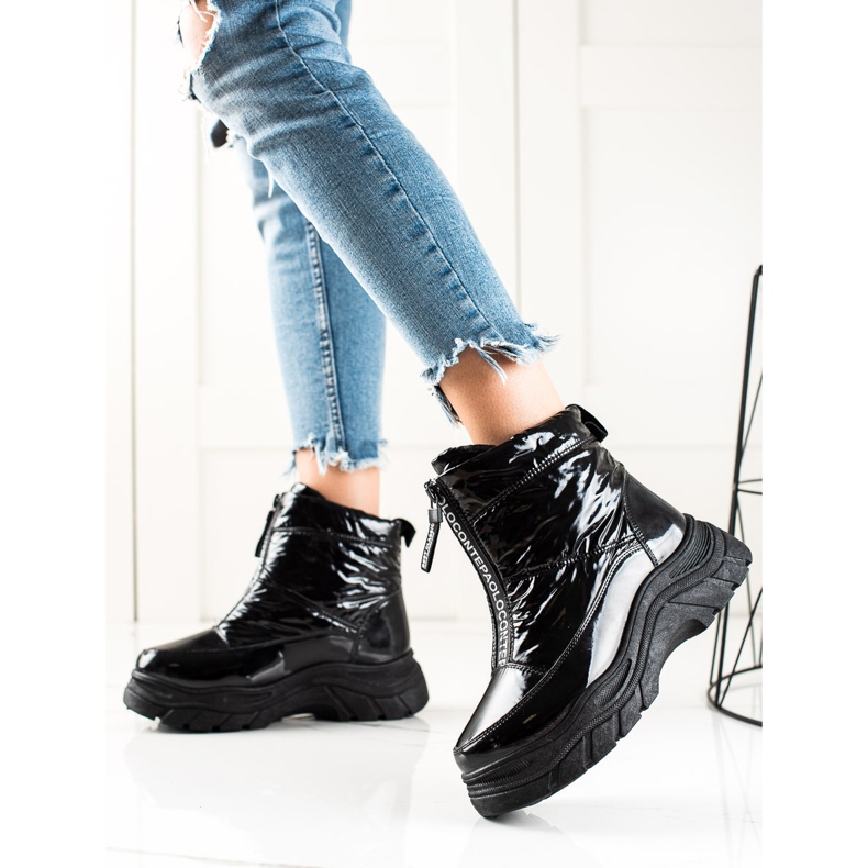 Snow boots on the VINCEZA platform black 1