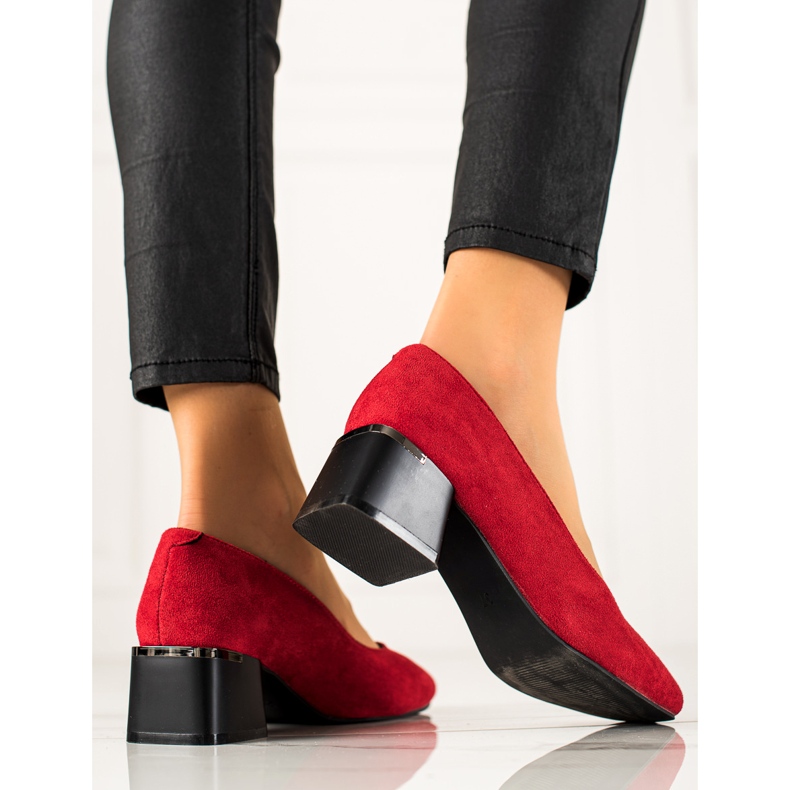 Stylish pumps high heels La.Fi red 2