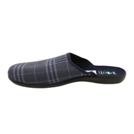 Adanex 27319 Men's Checkered Slippers navy blue blue 2 Adanex 27319 Men's Checkered Slippers navy blue blue 2