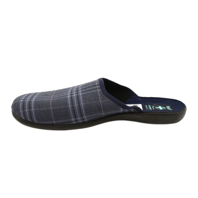 Adanex 27319 Men's Checkered Slippers navy blue blue 2 Adanex 27319 Men's Checkered Slippers navy blue blue 2