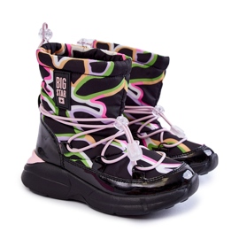 Children's Snow Boots W Print Big Star KK374099 Black-Pink 4 Children's Snow Boots W Print Big Star KK374099 Black-Pink 4