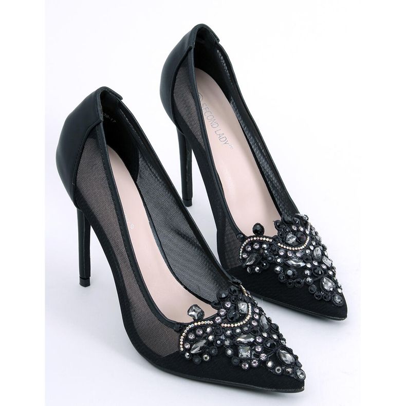 Women's pumps with Monroe Black stones 1 Women's pumps with Monroe Black stones 1