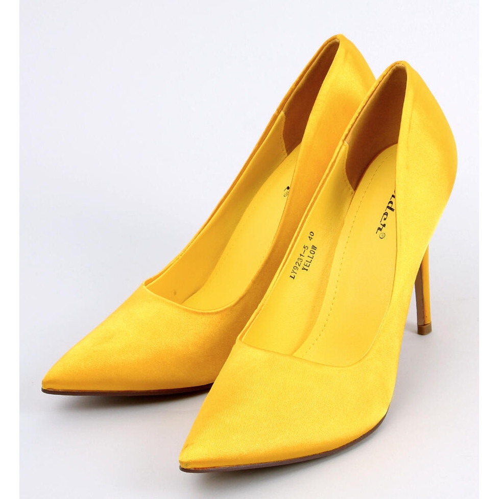 Yellow satin deals heels