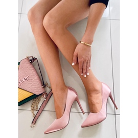 PA1 Women's satin heels Talia Champagne pink 2