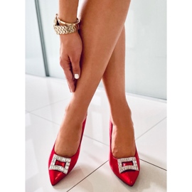 PA1 Deborah Red women's embellished heels 1