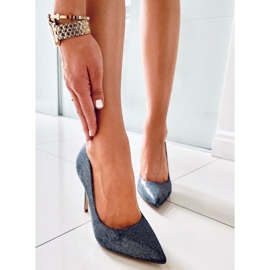 PA1 Women's Halsey Gun iridescent heels navy blue multicolored 2