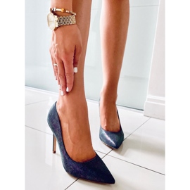PA1 Halsey Blue women's iridescent heels navy blue multicolored 2
