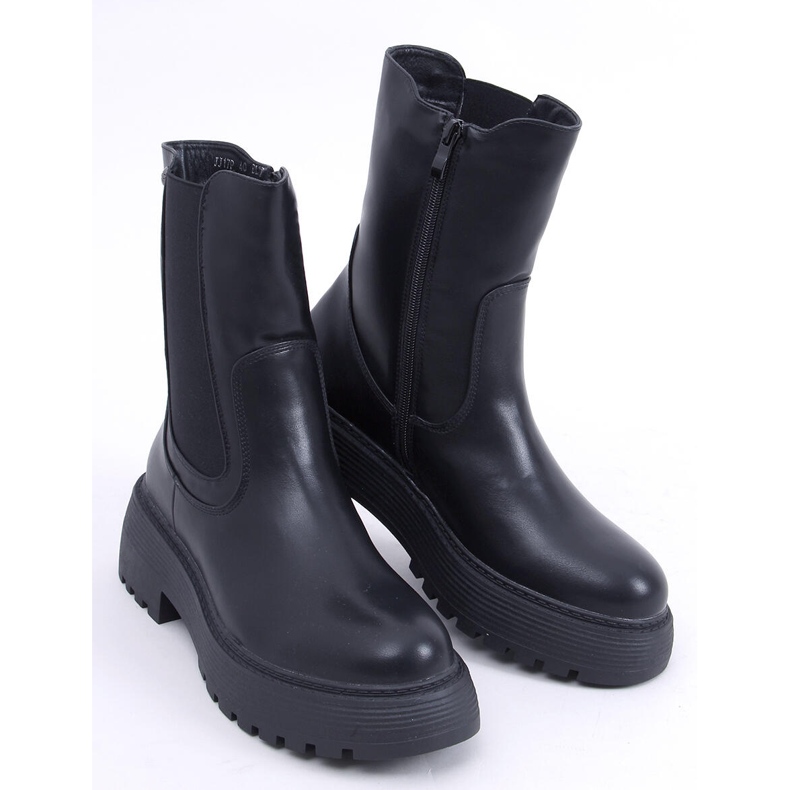 PA1 Shaw Black high top Chelsea boots 1