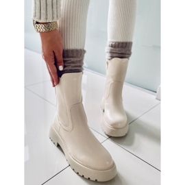 PA1 Shaw Beige high top Chelsea boots 1