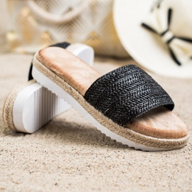 SHELOVET Espadrilles on the platform black 1