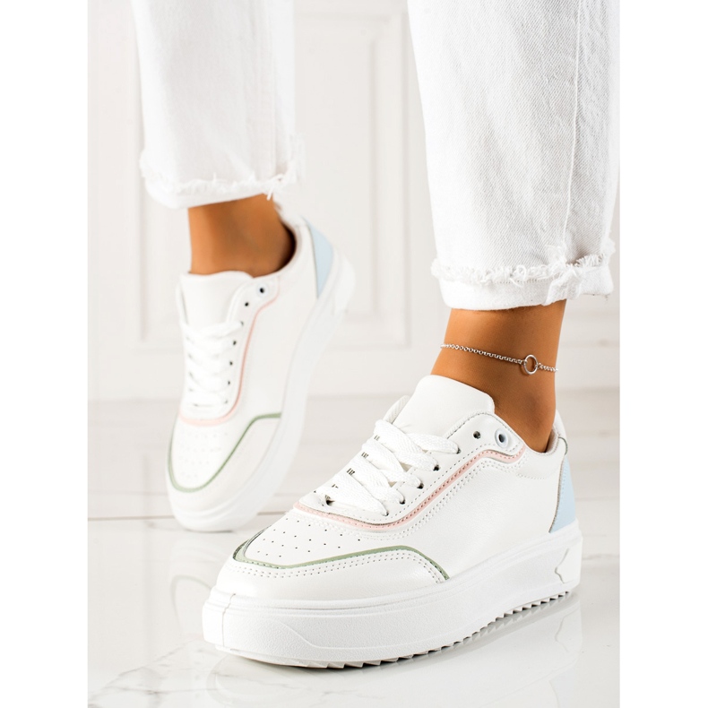 TRENDI Sneakers With Colorful Insert white 1