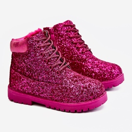 BM Children's Brocade Warm Boots Trappers Fuchsia Mermaid pink pink 1