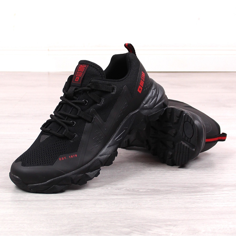 Men's black trekking shoes Big Star KK174109 1 Men's black trekking shoes Big Star KK174109 1