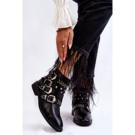 PA1 Women's Boots With Stripes And Studs Black Ramso 1