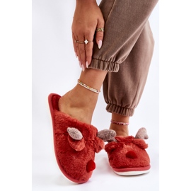 PA1 Women's Slippers With Fur And Reindeer Red Sopya 1 PA1 Women's Slippers With Fur And Reindeer Red Sopya 1