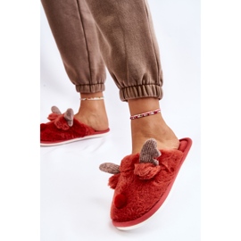 PA1 Women's Slippers With Fur And Reindeer Red Sopya 2 PA1 Women's Slippers With Fur And Reindeer Red Sopya 2