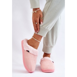 Women's Insulated Slip-On Slippers With Fur Pink Leriss 1