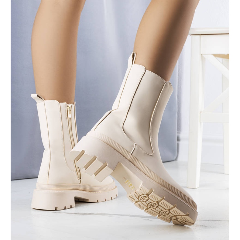 BM Beige matte insulated boots from Coletta 1
