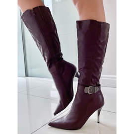 Boots on a pin 5137-75 Marron red 1