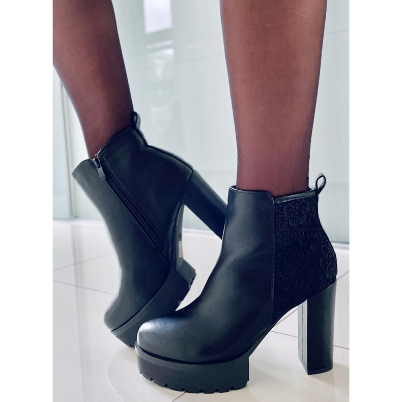 Black RB41P Black platform boots 1
