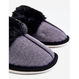BM Men's Warm Slippers Black Marcus grey 2