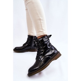 Women's Lacquered Insulated Boots GOE II2N4050 Black 2
