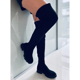 BM Women's Thigh High Boots Adlon Black 1