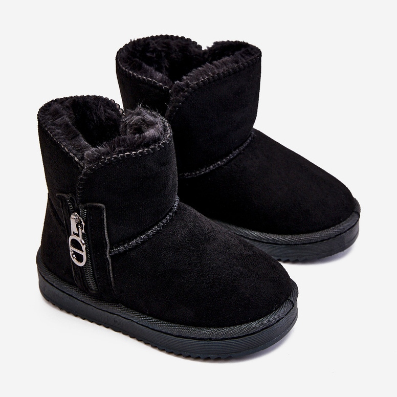 Children's Slip-on Warm Snow Boots Black Catellie 1 Children's Slip-on Warm Snow Boots Black Catellie 1