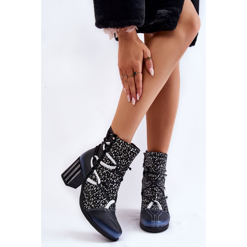 Women's Leather High Heels Maciejka 05605-01 Black and White 1 Women's Leather High Heels Maciejka 05605-01 Black and White 1