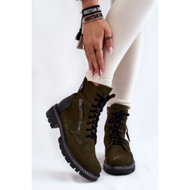 Suede Insulated Boots Laura Messi 2508 Green 1