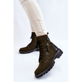 Suede Insulated Boots Laura Messi 2508 Green 2