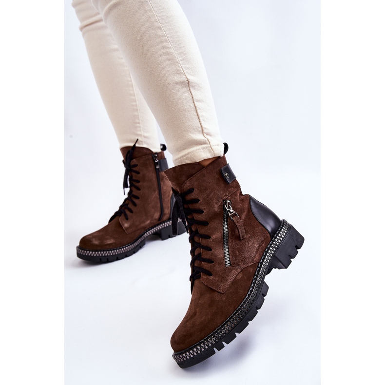 Suede Insulated Boots Laura Messi 2508 Brown 2
