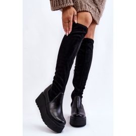Women's Wedge Boots Laura Messi 2502 Black 1